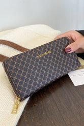 PU Leather Plaid Wallet OutfitFlow
